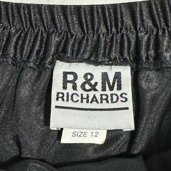 R&M Richards Vintage Sheer Chiffon Sparkly Glitter Dotted Glam Goth Midi Skirt 1 - Picture 8 of 9